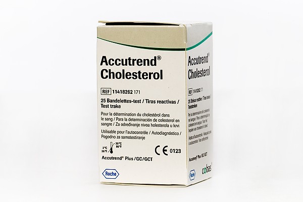 Diagnostic Test Strips - Accutrend Cholesterol (x25)