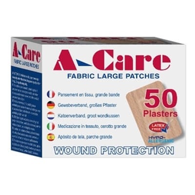 Plasters Fabric - Large Patch - 75 x 50mm (x50)