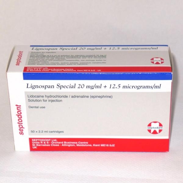 Lignospan Special 2% Injection 2.2ml cartridges (X50)	