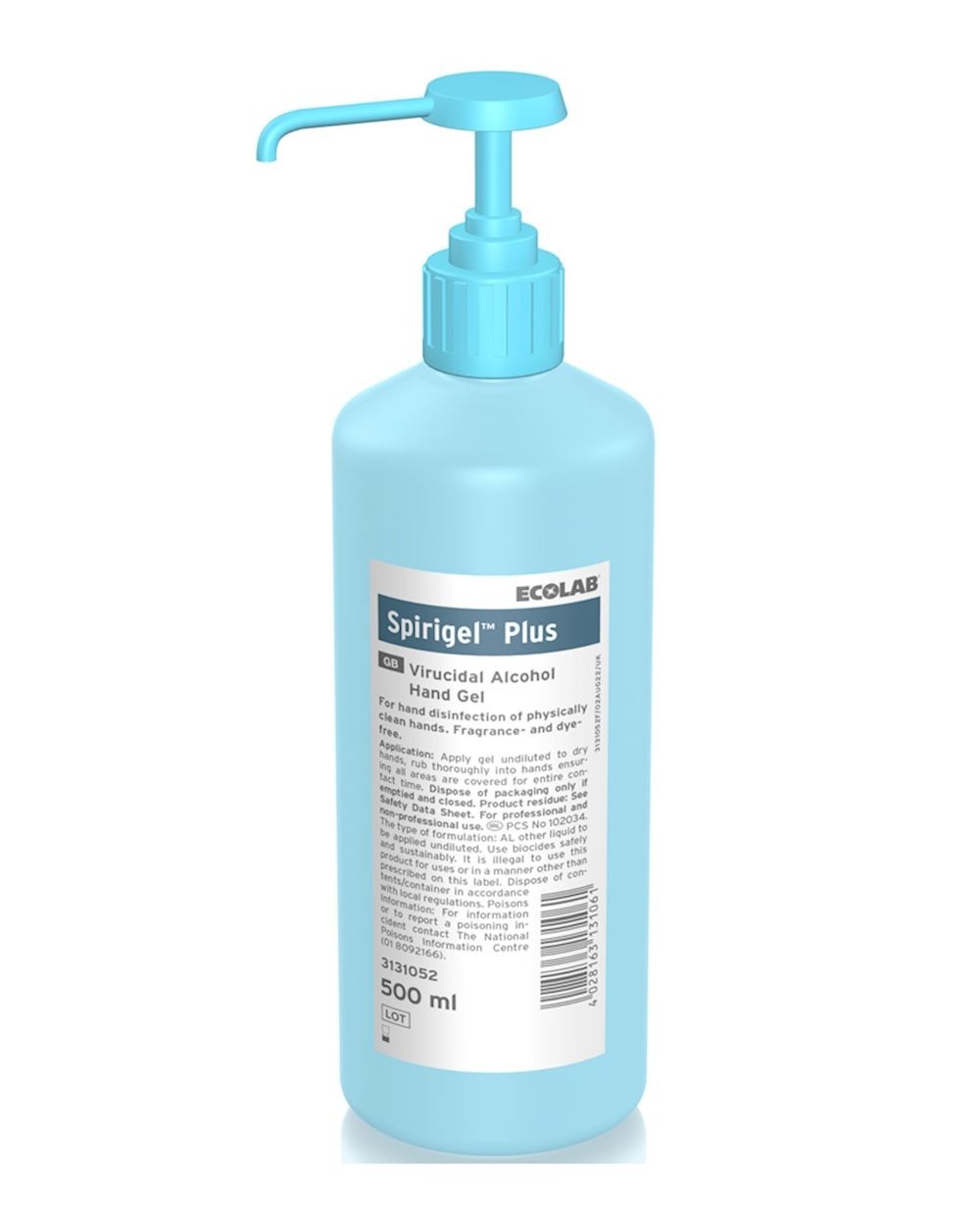 Hand Rub - Alcohol Gel - Worktop Pump 500ml (Spirigel)