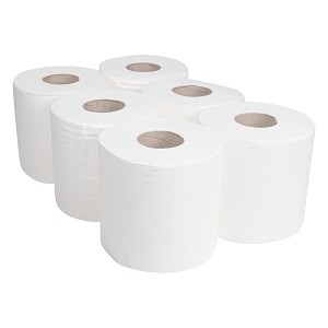 Hand Towels - Centre Feed (Standard) 2 Ply White (6 rolls x 150m)