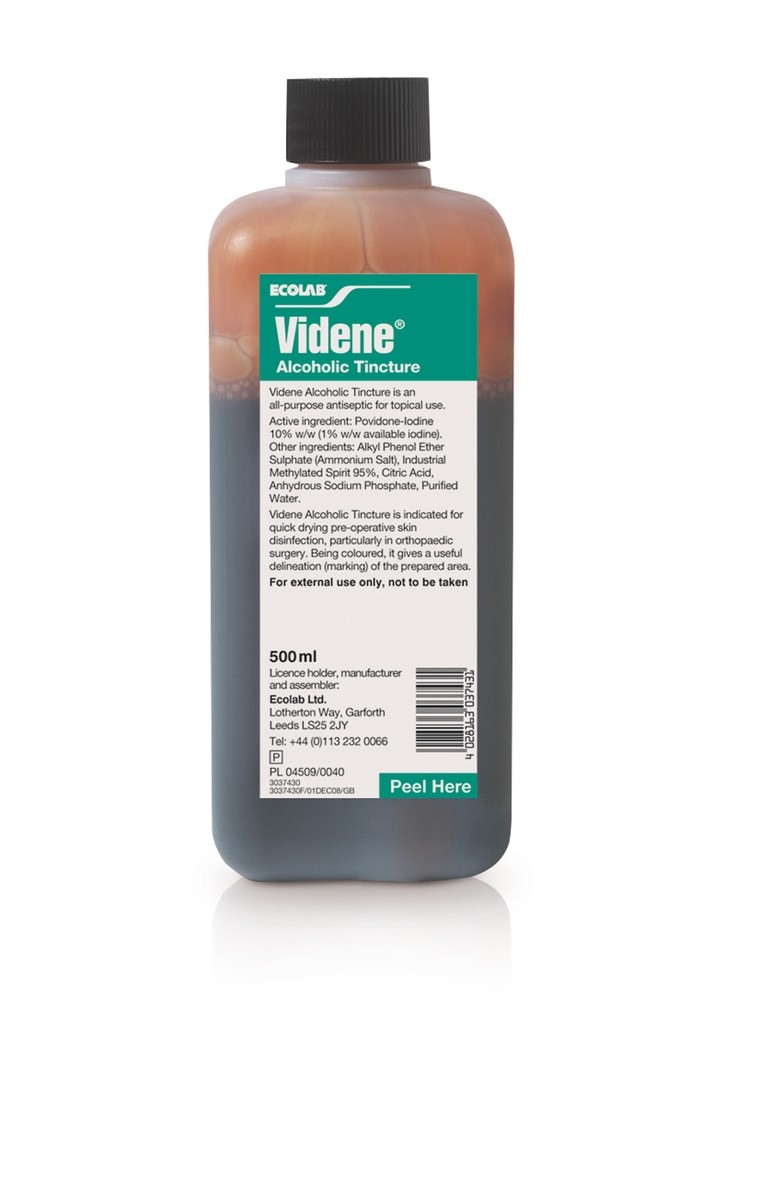 Alcoholic Tincture - Videne 10% Povidone-Iodine 500ml