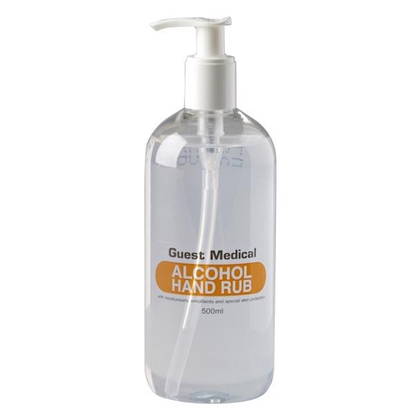 Hand Rub - Alcohol Gel - Worktop Pump 500ml (Guest Medical)