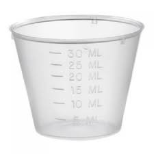 Medicine Pots - Graduated Plastic 30ml (x 80)