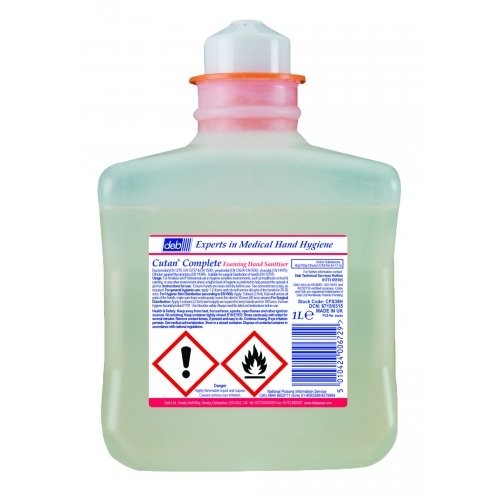 Hand Rub - Foam, Alcohol Sanitiser 1Ltr (Cartridge) x 6 (Cutan)