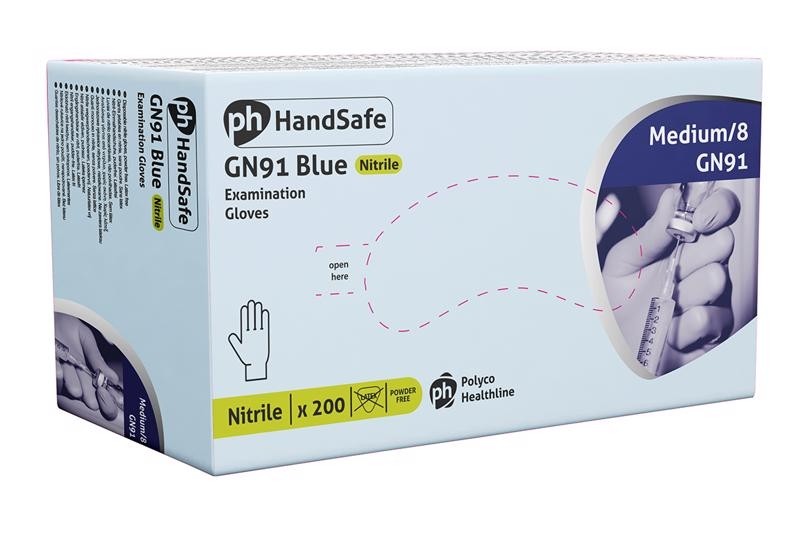 Gloves - Exam, Nitrile Powder Free - GN91 (200 per box)
