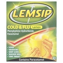 Lemsip Cold & Flu Lemon Sachets  (x10)