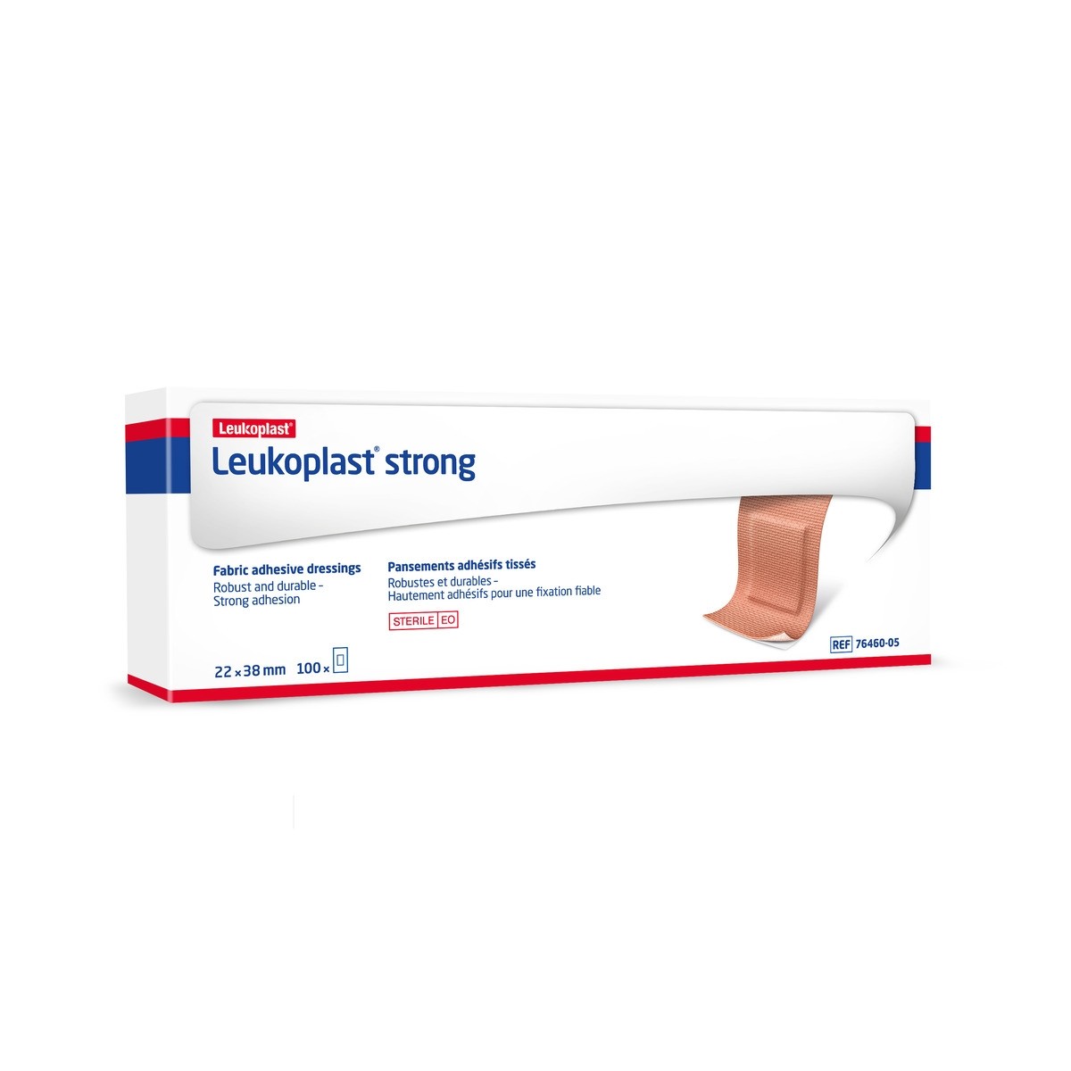 Plasters – Leukoplast Strong Fabric Dressing 2.2x3.8cm x100