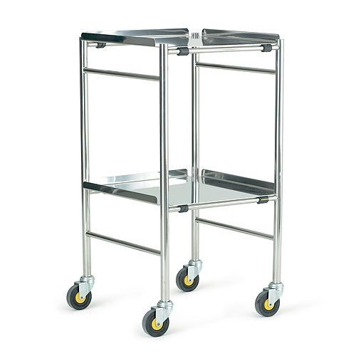 Glamorgan 18" x 18" stainless steel instrument trolley