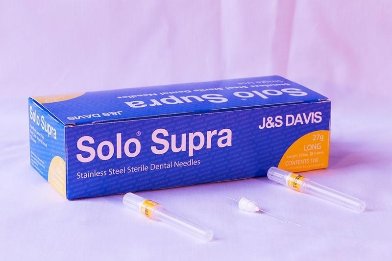 Dental Needles, Solo 27G Long, Plastic Hub - 0.40 x 35mm (x 100)