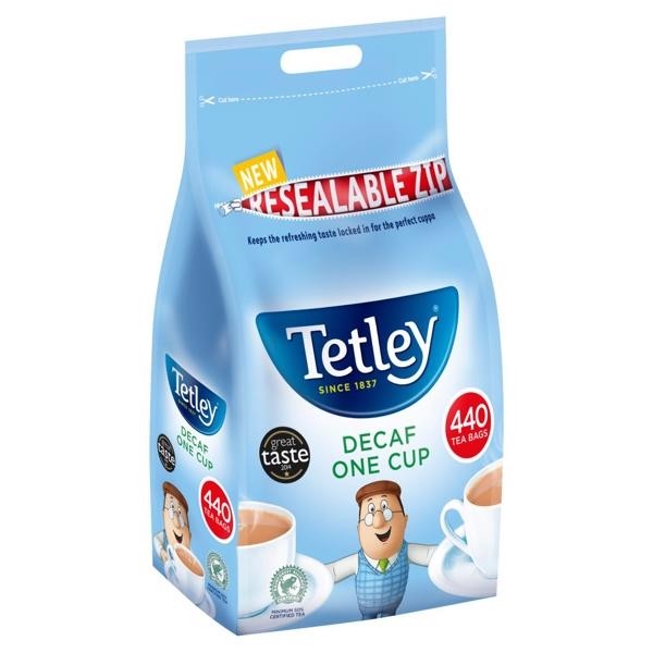 Tea Bags - Tetley One Cup Decaffeinated (Pack of 440)