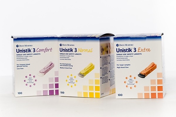 Lancets - Unistik 3  (box of 100) - 3 Types