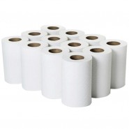 Hand Towels - Mini Centre Feed 1 Ply White (12 rolls x 120m)