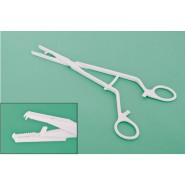 Forceps - Tenaculum Plastic 26cm (White) (Museux) x 10
