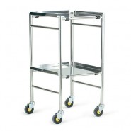 Glamorgan 18" x 18" stainless steel instrument trolley